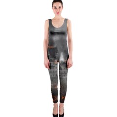 Destruction War Conflict Explosive Onepiece Catsuit by Celenk