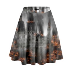 Destruction War Conflict Explosive High Waist Skirt