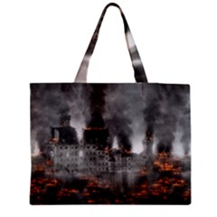 Destruction War Conflict Explosive Zipper Medium Tote Bag by Celenk