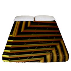 Modern Art Sculpture Architecture Fitted Sheet (queen Size)