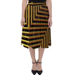 Modern Art Sculpture Architecture Folding Skater Skirt by Celenk