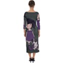 Dolly girl and dog Quarter Sleeve Midi Bodycon Dress View2