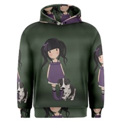 Dolly Girl And Dog Men s Overhead Hoodie by Valentinaart