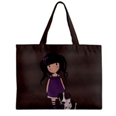 Dolly Girl And Dog Zipper Mini Tote Bag by Valentinaart