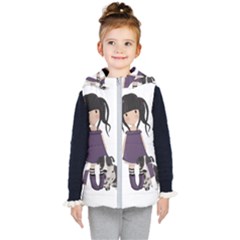 Dolly Girl And Dog Kid s Puffer Vest by Valentinaart