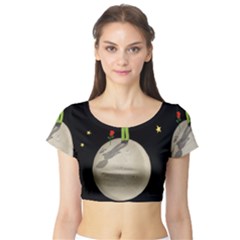 The Little Prince Short Sleeve Crop Top