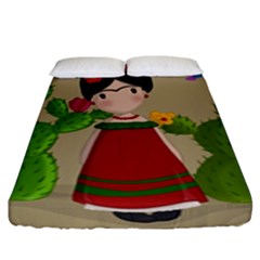 Frida Kahlo Doll Fitted Sheet (king Size) by Valentinaart