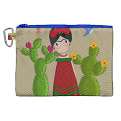 Frida Kahlo Doll Canvas Cosmetic Bag (xl)