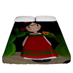 Frida Kahlo Doll Fitted Sheet (king Size) by Valentinaart