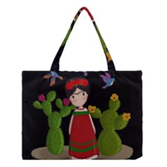 Frida Kahlo Doll Medium Tote Bag by Valentinaart
