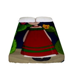 Frida Kahlo Doll Fitted Sheet (full/ Double Size) by Valentinaart