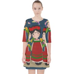 Frida Kahlo Doll Pocket Dress by Valentinaart