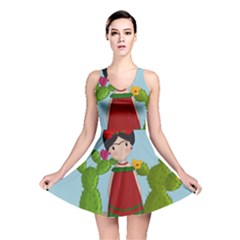 Frida Kahlo Doll Reversible Skater Dress by Valentinaart