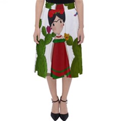 Frida Kahlo Doll Folding Skater Skirt by Valentinaart