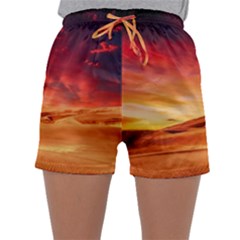 Desert Sand Dune Landscape Nature Sleepwear Shorts by Celenk