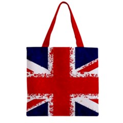 Union Jack London Flag Uk Zipper Grocery Tote Bag by Celenk