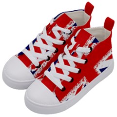 Union Jack London Flag Uk Kid s Mid-top Canvas Sneakers by Celenk