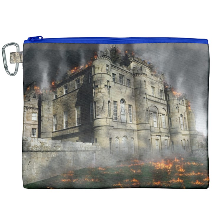 Castle Ruin Attack Destruction Canvas Cosmetic Bag (XXXL)