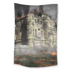 Castle Ruin Attack Destruction Large Tapestry