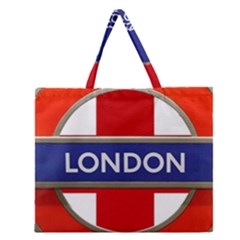 London England Zipper Large Tote Bag