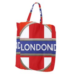 London England Giant Grocery Zipper Tote