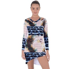 Ransomware Cyber Crime Security Asymmetric Cut-out Shift Dress by Celenk