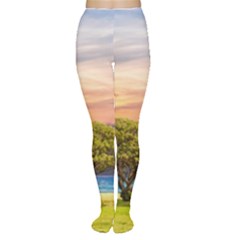 Tree Sea Grass Nature Ocean Women s Tights