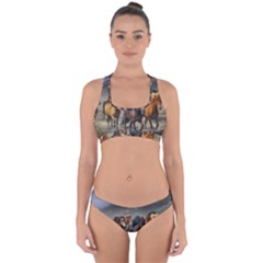 Horses Stampede Nature Running Cross Back Hipster Bikini Set by Celenk