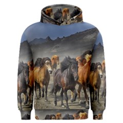 Horses Stampede Nature Running Men s Overhead Hoodie