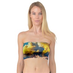 Mountains Clouds Landscape Scenic Bandeau Top by Celenk