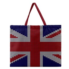 Union Jack Flag British Flag Zipper Large Tote Bag by Celenk