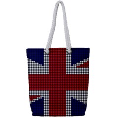 Union Jack Flag British Flag Full Print Rope Handle Tote (small)