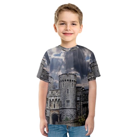 Castle Building Architecture Kids  Sport Mesh Tee by Celenk