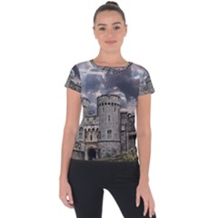 Castle Building Architecture Short Sleeve Sports Top 