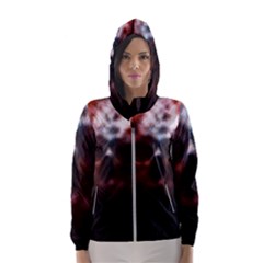 Skull Horror Halloween Death Dead Hooded Wind Breaker (women) by Celenk