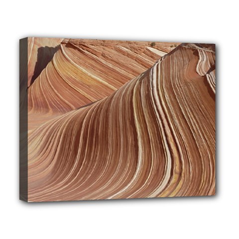 Swirling Patterns Of The Wave Deluxe Canvas 20  X 16   by Celenk