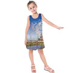 Ruin Church Ancient Architecture Kids  Sleeveless Dress by Celenk