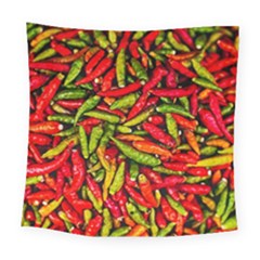 Chilli Pepper Spicy Hot Red Spice Square Tapestry (large) by Celenk