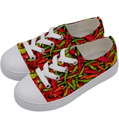 Chilli Pepper Spicy Hot Red Spice Kids  Low Top Canvas Sneakers by Celenk