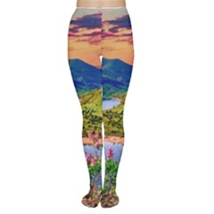 Landscape River Nature Water Sky Women s Tights