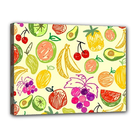 Cute Fruits Pattern Canvas 16  X 12 