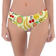 Cute Fruits Pattern Reversible Classic Bikini Bottoms by paulaoliveiradesign