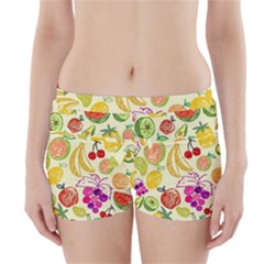Cute Fruits Pattern Boyleg Bikini Wrap Bottoms by paulaoliveiradesign