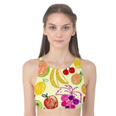 Cute Fruits Pattern Tank Bikini Top by paulaoliveiradesign