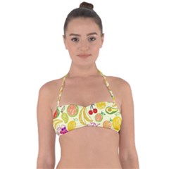 Cute Fruits Pattern Halter Bandeau Bikini Top by paulaoliveiradesign