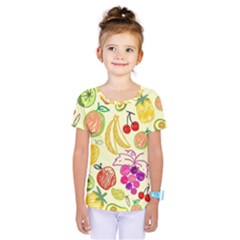 Cute Fruits Pattern Kids  One Piece Tee