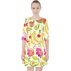 Cute Fruits Pattern Pocket Dress