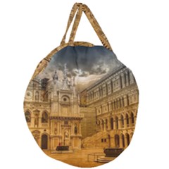 Palace Monument Architecture Giant Round Zipper Tote by Celenk