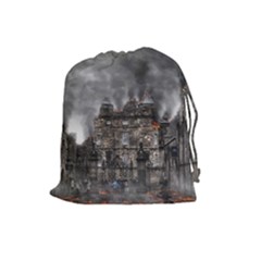 Armageddon War Apocalypse Drawstring Pouches (large)  by Celenk