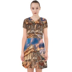 Canyon Dramatic Landscape Sky Adorable In Chiffon Dress by Celenk